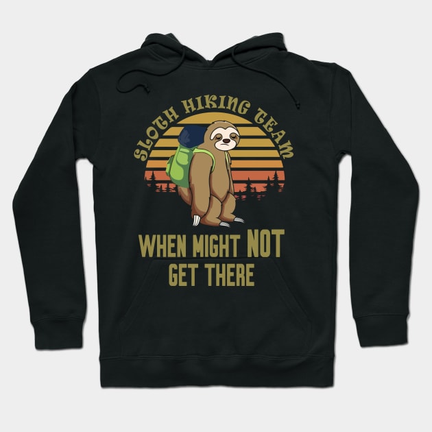 Sloth Hiking Team Hoodie by Work Memes